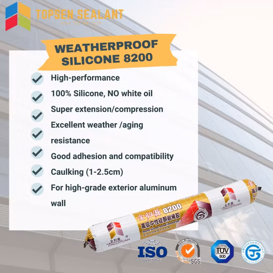 Topsen 8200 Строительный силиконовый строительный материал для наружного склеивания каменных стен