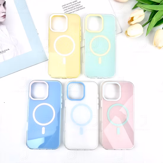 Для iPhone 15 PRO, совместимый с прозрачным чехлом Magsafe для телефона, ТПУ + акриловый гибридный чехол-подставка